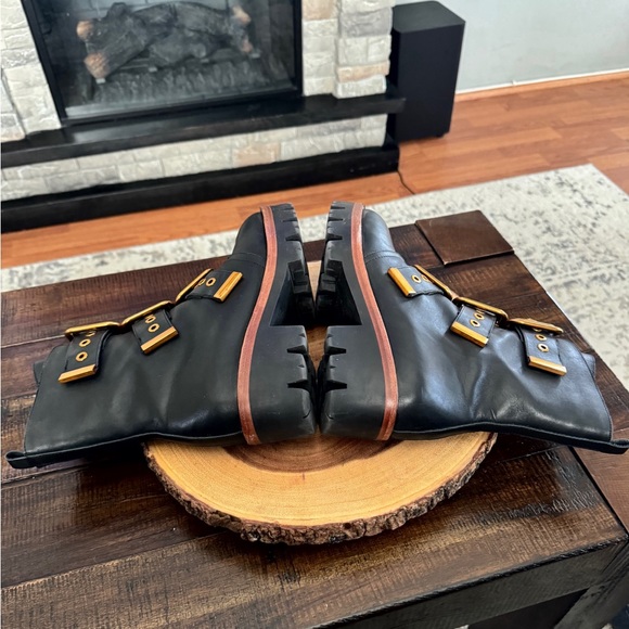 Women’s Jeffrey Campbell for Free People big buckle combat boots. Size 6.5. - Picture 7 of 11